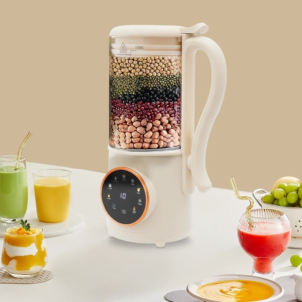 Sojamjölkstillverkare, Automatisk Rengöringsfunktion, Användarvänlig Design,VIT
