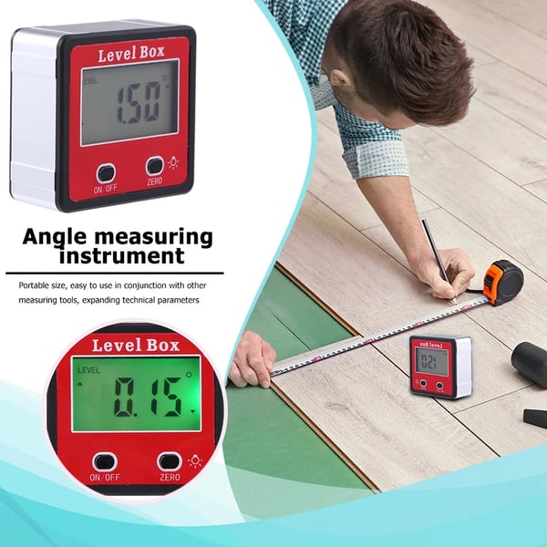 Kulmamittari, Digitaalinen Protractor, Magneettinen Perusta,Punainen