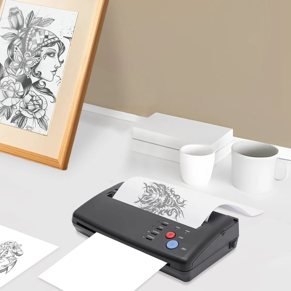 Tatuering Överföringsmallskrivare, Högupplöst Kopiering, Bärbar Design,svart