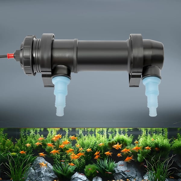 Akvarium UV-lys, kraftig sterilisering, vandtæt design,sort