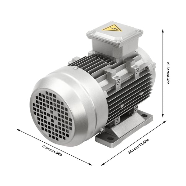 Elektrisk motor, 1,5 kW, 380 V, 50 Hz, 1405 o/min, 19 mm akseldiameter