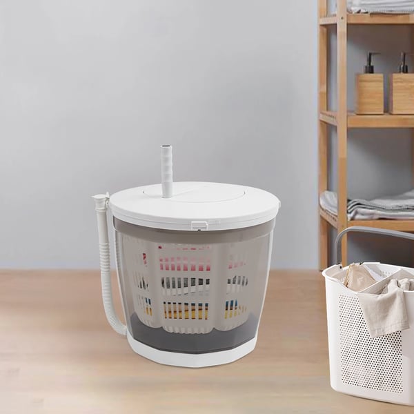 Vaskemaskine, Kompakt Design, Miljøvenlig Drift,Lys Grå