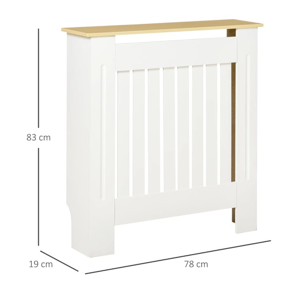 Radiator Dække, MDF Materiale, 78 cm x 19 cm x 83 cm, Ventileret Design, Egnet til Forskellige Værelser, Anti-Rul Enhed Inkluderet