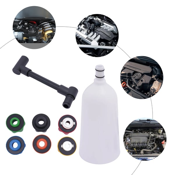 Automoottorin Öljytäyttösarja, 2L Suppilo, Useita Sovittimia,2L