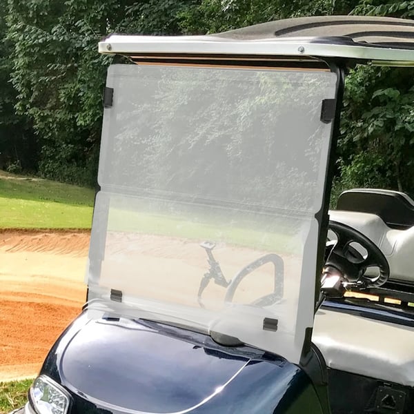 Golfvognsforrude, Klar Akryl, 100,5 x 82 cm, Rektangulær Form, 4 mm Tykkelse, Temperaturmodstand -30 til 70°C