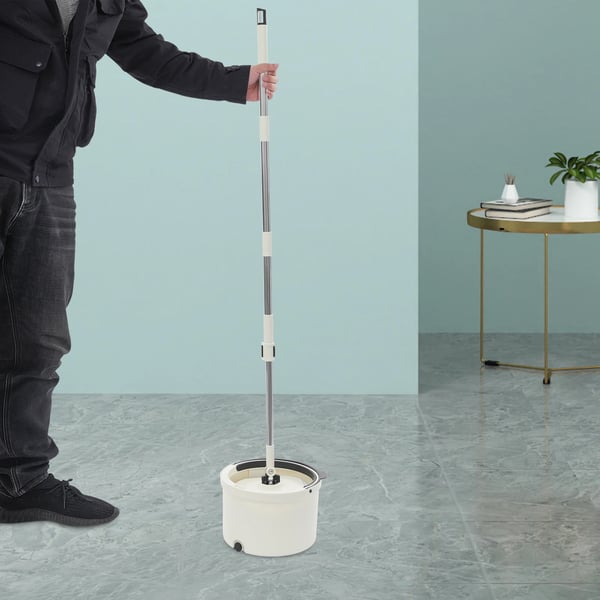 Spin Mop, Justerbart Handtag,VIT