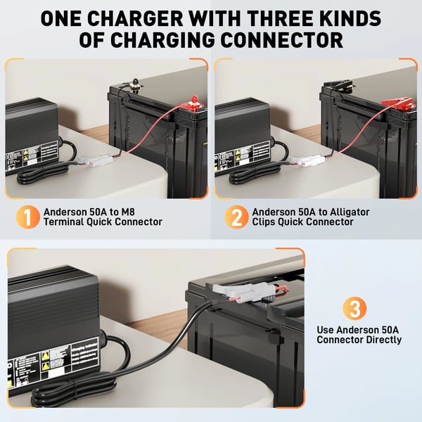 Batterioplader, 40A Hurtigopladning, 0V Aktiveringsfunktion,EU
