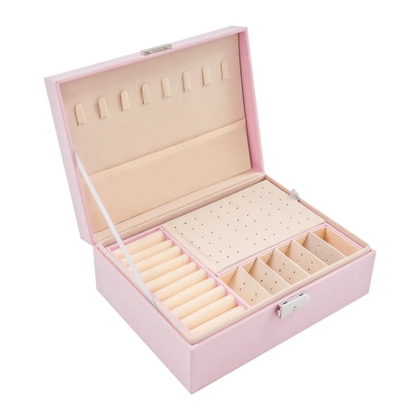 Smykkeskrin, Dobbelt Lag, Moderne Design,Pink