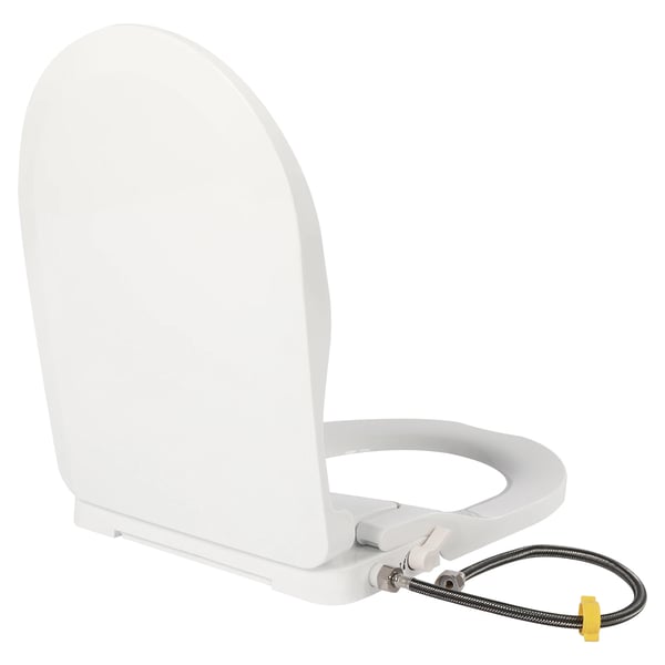 Ikke-elektrisk bidettoilet sæde, dobbelt dyse system, ergonomisk design,HVID