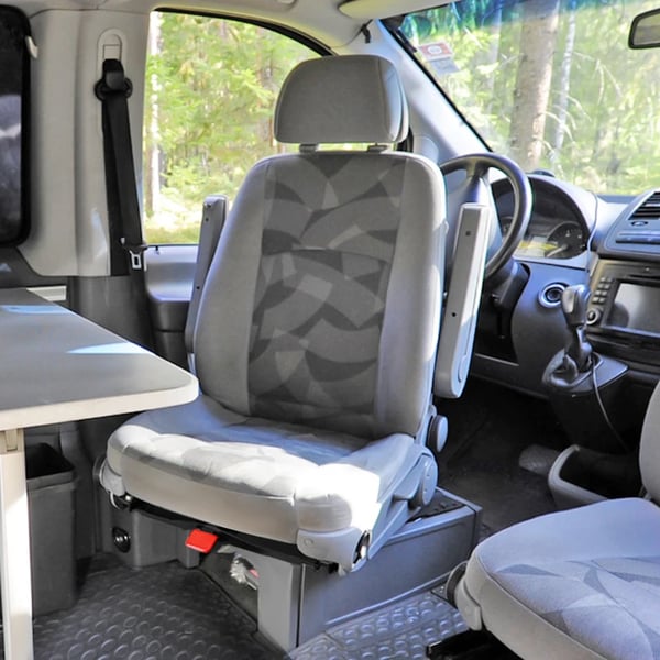 Roterende sædebasis, kraftig stål, standardpasform, kompatibilitet med 2006+ Ducato/Boxer/Relay, 360° rotation, gør-det-selv installation