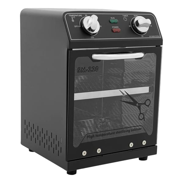 Sterilisator, Høj Desinfektionstemperatur, Berøringskontrol,Sort