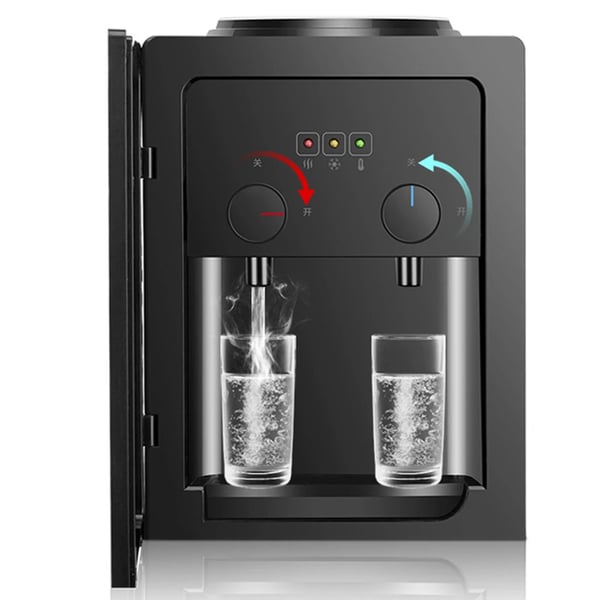 Elektrisk bordvanddispenser, 550W opvarmningskraft, 75W kølekapacitet,sort