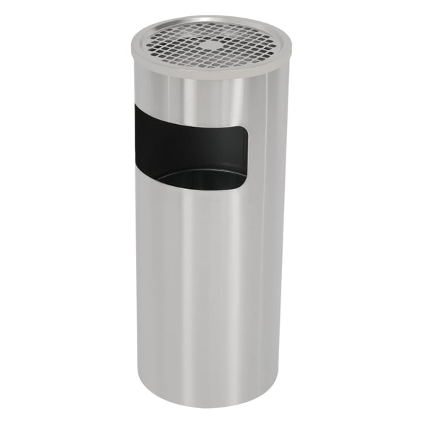 Affaldsbeholder, Rustfrit Stål, Aftagelig Indre Spand,12L, Sølv