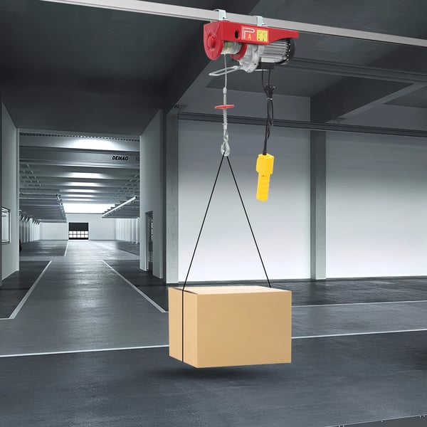 Elektrisk hejseværk, 400 kg kapacitet, 12 m løftehøjde,800 Kg