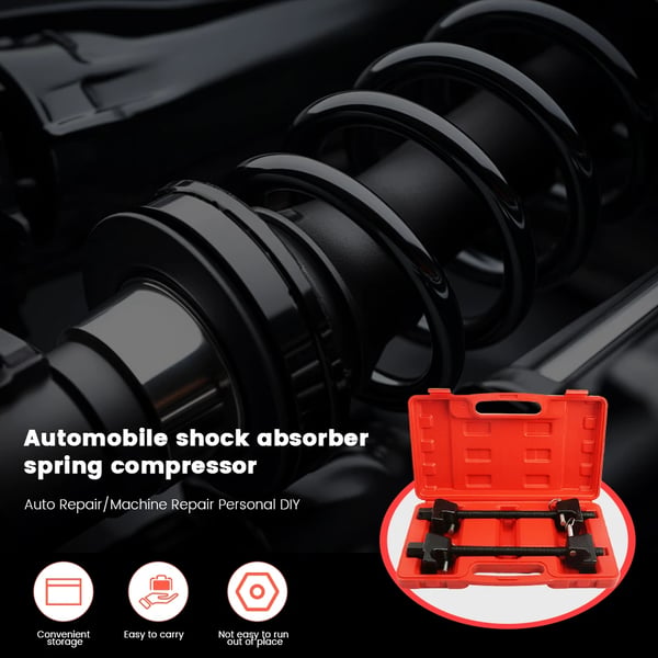 Heavy-Duty Coil Spring Compressor Værktøjssæt, 12 Tommer Længde, 4 Tommer Bredde, Maksimal Belastningskapacitet 2.500 lbs, 5 lbs Vægt