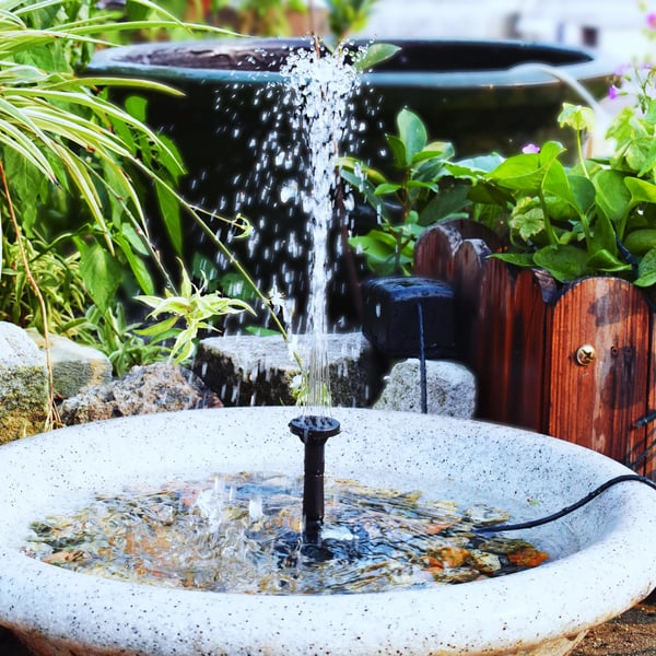 Solart fountain, 5V/2.5W solpanel, 170L/t pumpeflowrate,5V 2.5W  170L h