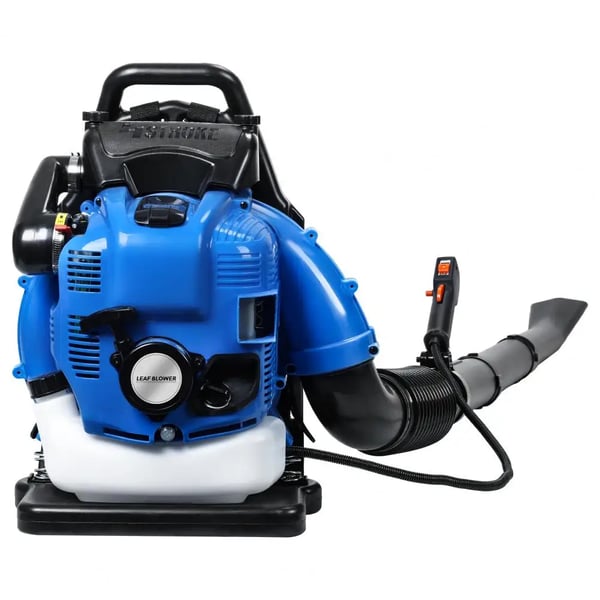Bladblæser, 4-taktsmotor, 75,6 cc slagvolumen, 750 CFM luftstrøm, 2,6 kW effektudgang, 1,9 L brændstoftank