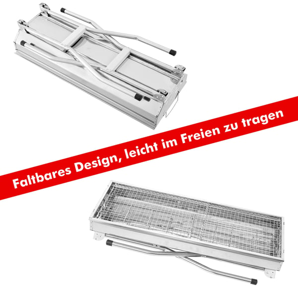 Kolgrill, Fällbar Design, Hållbart Rostfritt Stål,Spis