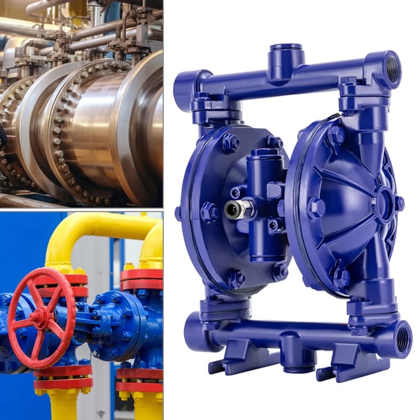 Dobbelt membranpumpe, støbejernskonstruktion, pneumatiske operation,EU, andre