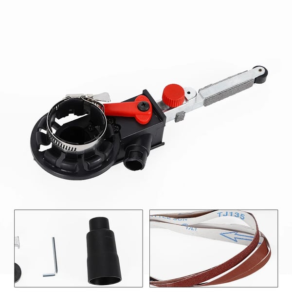Vinkelsliber Adapter, Holdbar Konstruktion, Nem at Bruge,sort