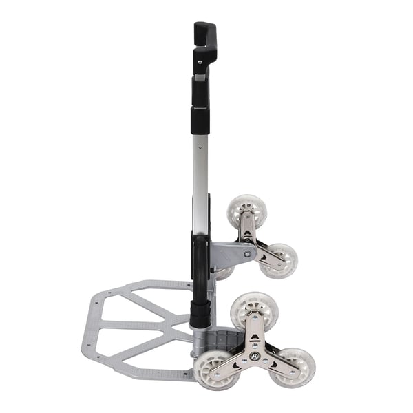 Handtruck, trappklättrande design, stark lastkapacitet,Silver