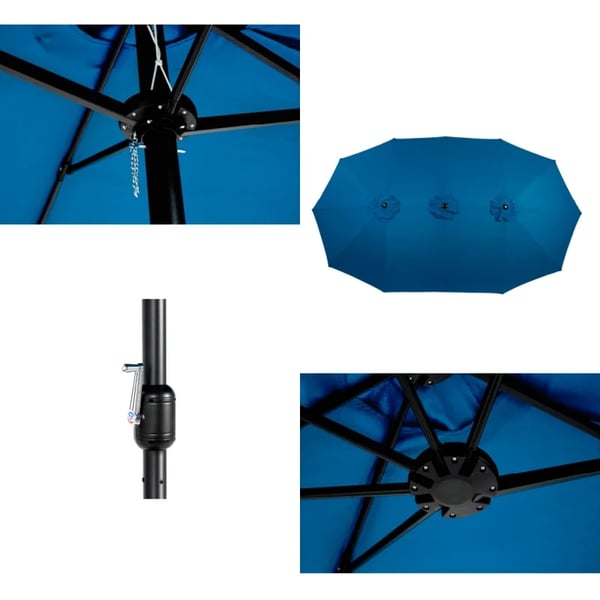 Parasol Paraply, Stor Størrelse, Holdbar Konstruktion,Blå