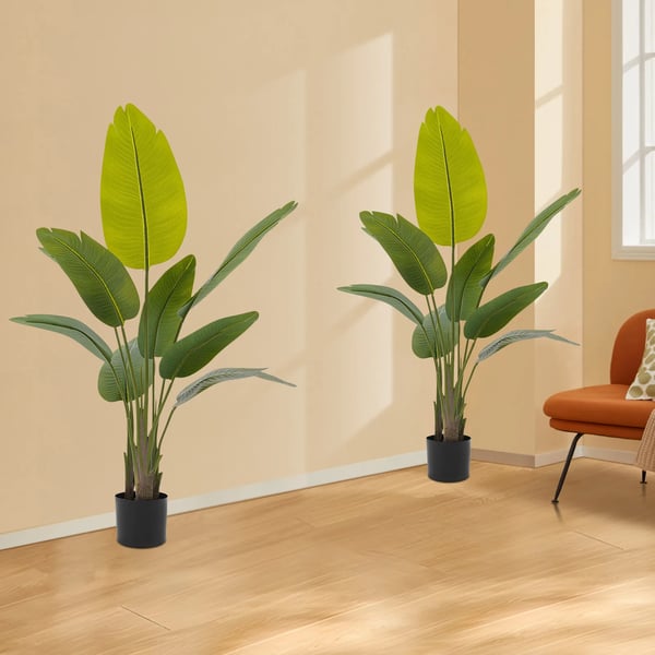 Kunstplante, Højde 120 cm, Fritstående Design, Moderne Stil, Holdbart PU/PE Materiale, Indendørs/Udendørs Brug