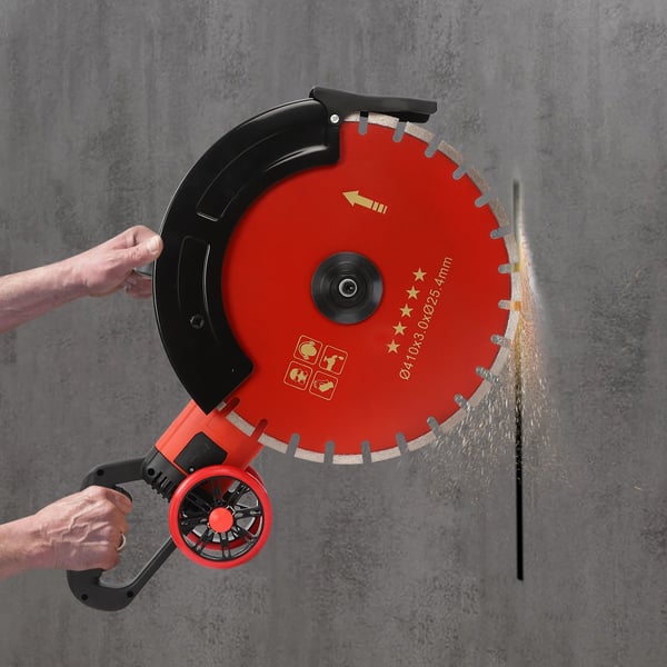 Elektrisk Furemaskine, 4000W Motor, Maksimal Skæredybde 165 mm,Rød, EU