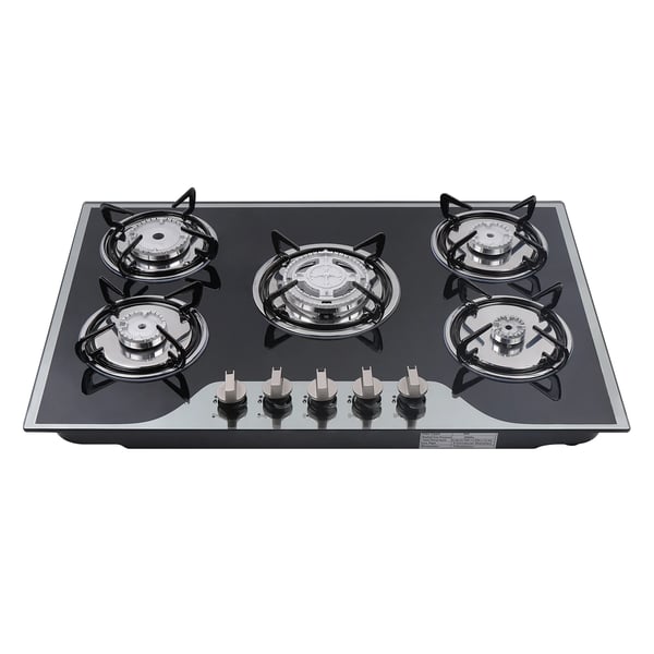 Gaskök, inbyggd design, elektronisk tändning,svart