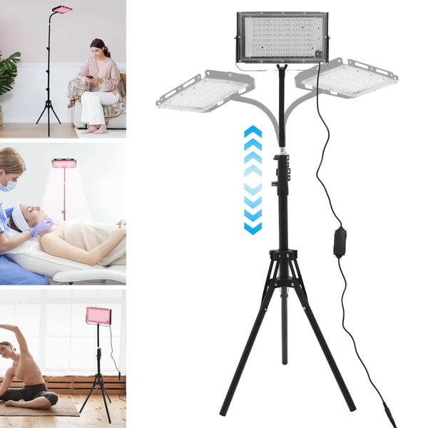 Infrarød lampe, aluminiumlegering, højdejusterbar 60-180 cm, indgangsspænding 85-265V, udgangsspænding DC 12V, 96 LED-perler