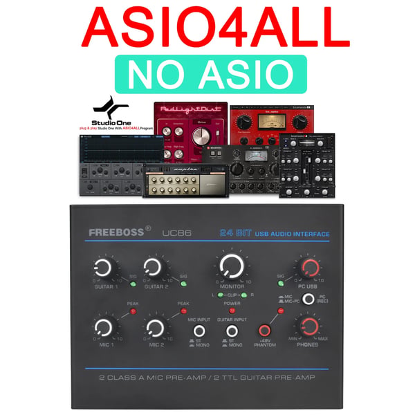 USB Audio Interface, 24-bit 48kHz Optagelse, Multi-Channel Indgang,UC86