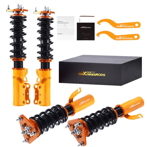Coilover affjedring, justerbar højde, 24-trins justerbar dæmper, letvægts aluminium, kompatibel med Toyota Celica 1990-1993