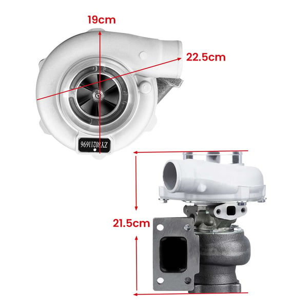 GT3037 Turbocharger, 500 HK kapacitet, vand- og olieafkølet, T3 flange