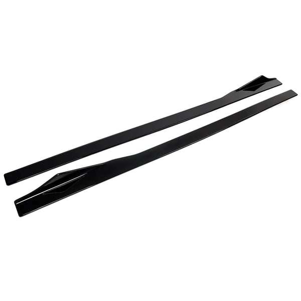 Side Skirt Extensions, AC Style Design, Kompatibel med Luksus Coupe Køretøj,Glansende sort