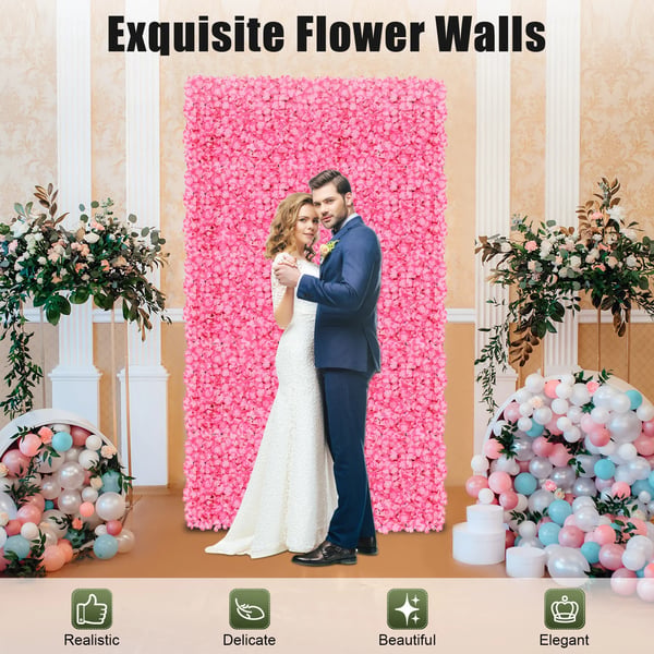 Blomväggspaneler, Elegant Design, Mångsidig Dekoration,Rosa