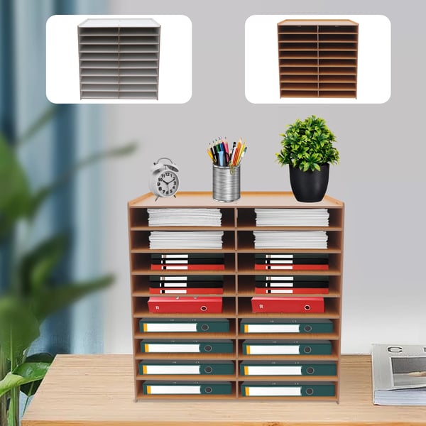 Kontorpapirorganisator, 9-lags design, stor kapacitet