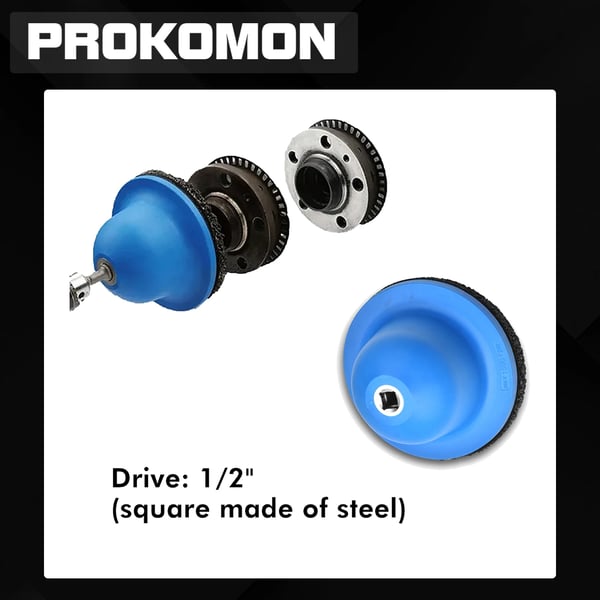 Hjulnavsbørste, 150 mm Diameter, Kompatibel med Trådløs Boremaskine, Kompatibel med Luftboremaskine, Maksimum 1500 RPM, Rengør på Under 30 Sekunder
