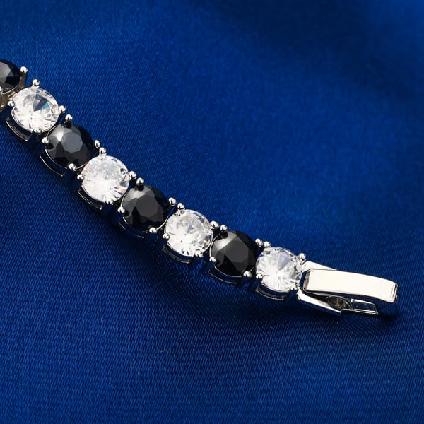 Charm Armbånd, 925 Sterling Sølv, Laboratorie-Dyrkede Ædelstene,sølvfarvet, 20cm