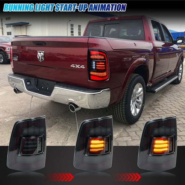 LED Baglygter, 12V Spænding, 35W Effekt, 3400 Lumen, IP67 Vandtæt, Kompatibel med Dodge Ram 1500 2500 3500