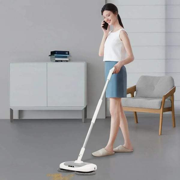 Spin Mop, Trådløs Design, Effektiv Rengøringsydelse,HVID