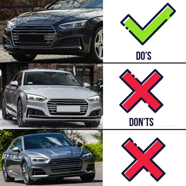 Sumuvalon ritilän kansi, yhteensopiva Audi A5:n ja S5:n kanssa, kestävä muotoilu,vasen ja oikea