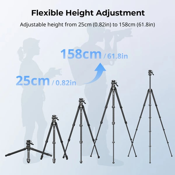 Stativ, Lättviktsdesign, Flexibla Höjdinställningar,Stativkit 5028