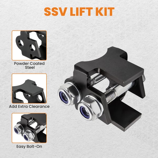 Bracket Lift Kit, 2-tommer løftehøjde, nem bolt-on installation, holdbar stål konstruktion
