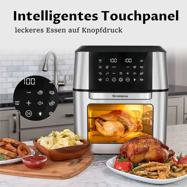 Luftfritös, 12L kapacitet, intelligent pekskärm,EU, 1800W