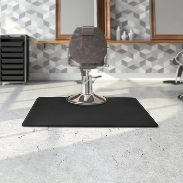 Salon Gulvmåtte, Ergonomisk Støtte, Skridsikker Vandtæt Design,sort