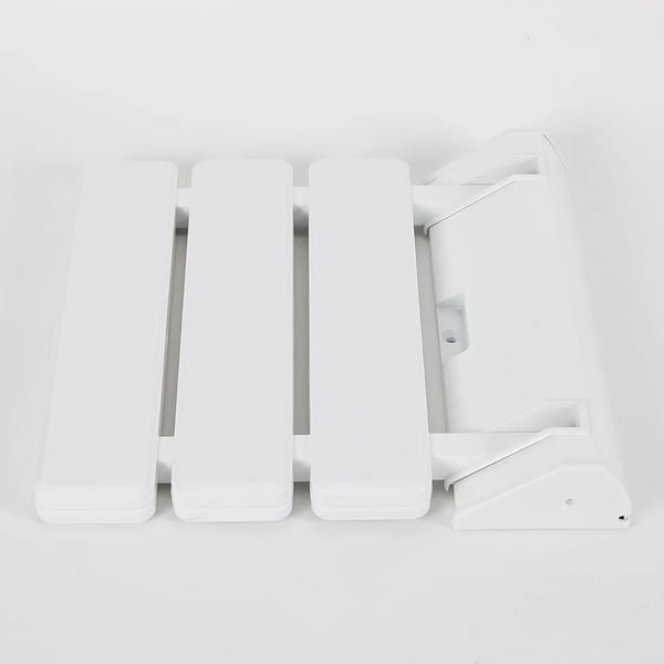 Foldbar brusebænk, aluminiumlegering, 36 x 33 x 5 cm, vægmonteret, 130 kg kapacitet, vandafvisende