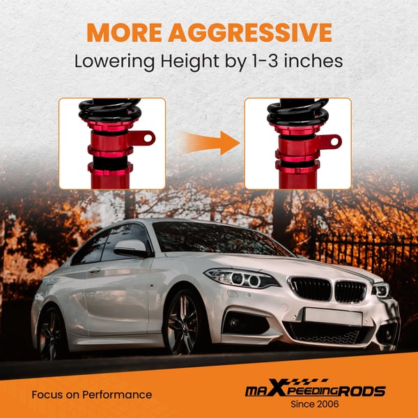 Coilover affjedringskit, kompatibel med BMW 3-serie E90 E91, justerbar højde