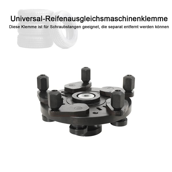Dækbalanceringsmaskine, 38 mm klemstørrelse, legeringsstålmateriale, universel kompatibilitet, designet til dynamisk balancering, holdbar konstruktion
