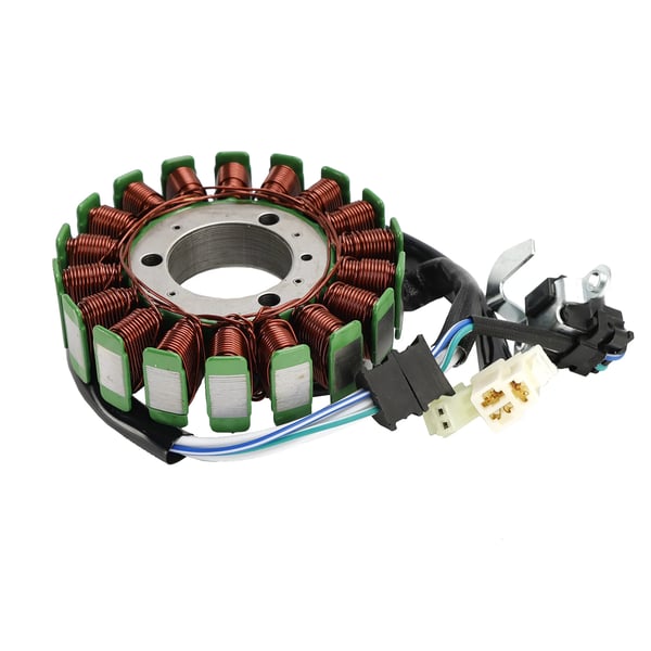 Generator Stator, Kopparvindningar, 5-trådsystem, 2 kontakter, 3+2 stift, 18 poler