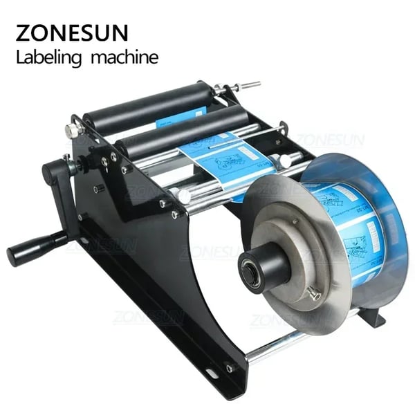Etiketteringsmaskine, Dimensioner 400mm x 240mm x 210mm, Vægt 4,5kg, Flaske Diameter Kompatibilitet 15-120mm, Etiket Bredde Kompatibilitet 10-110mm